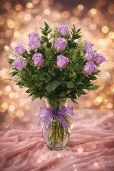DOZEN LAVENDER ROSES DOZEN LAVENDER ROSES